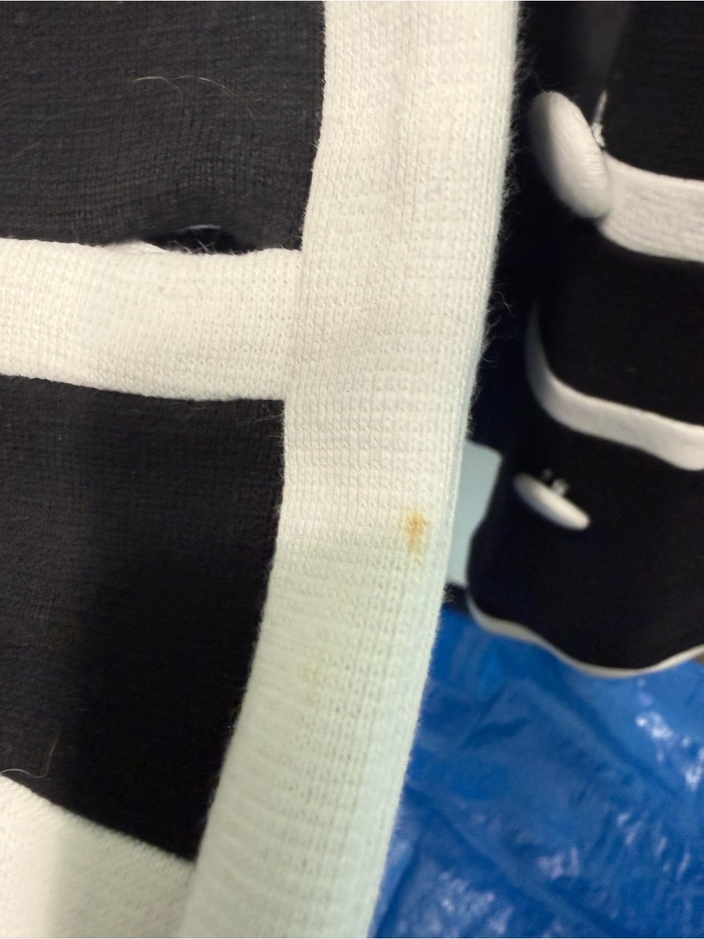 INC International Concepts Black Peacoat with White Trim - Picture 5 of 7